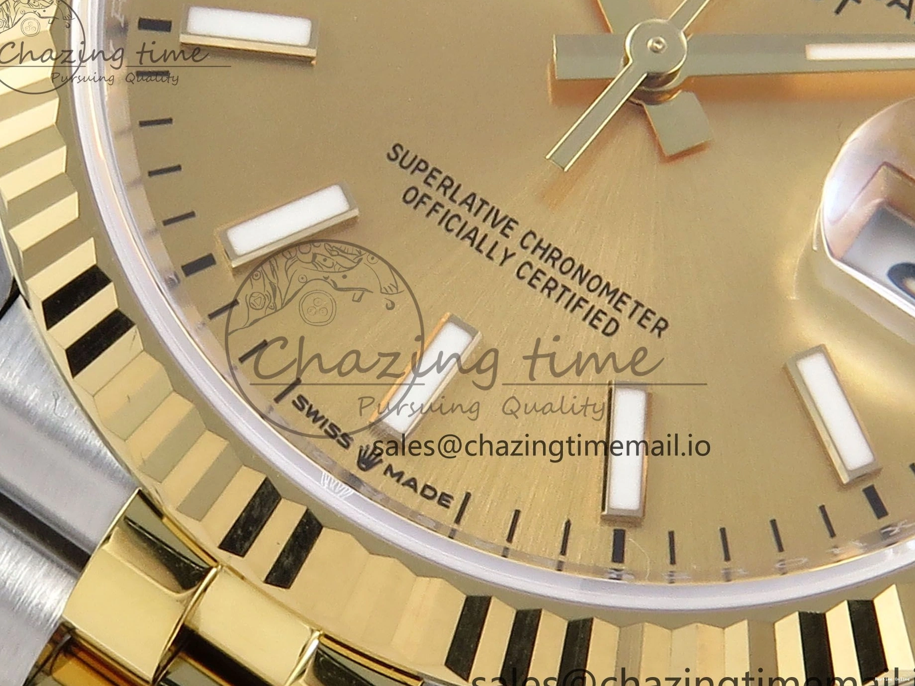 1225 Resilient DateJust 36 126233 EWEF Best Edition YG Stick Dial on SS YG Jubilee Bracelet A 624